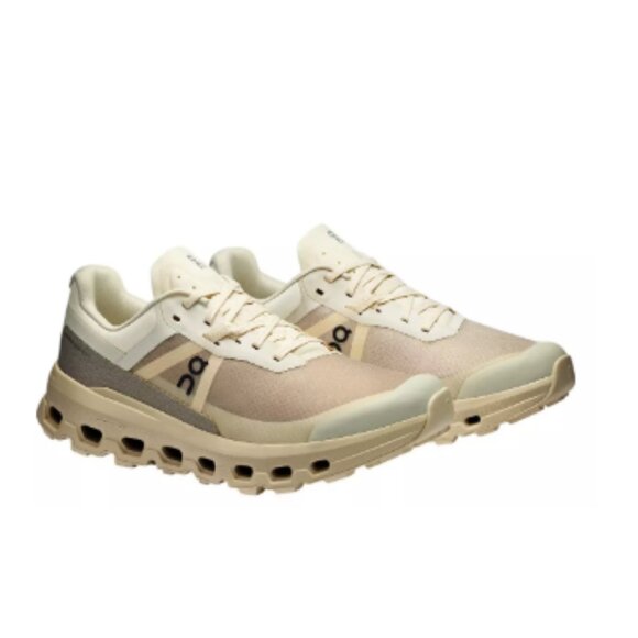 NWT On Women's Cloudvista 2 Trail Running Shoes, Cream/Desert Khaki - Picture 4 of 6